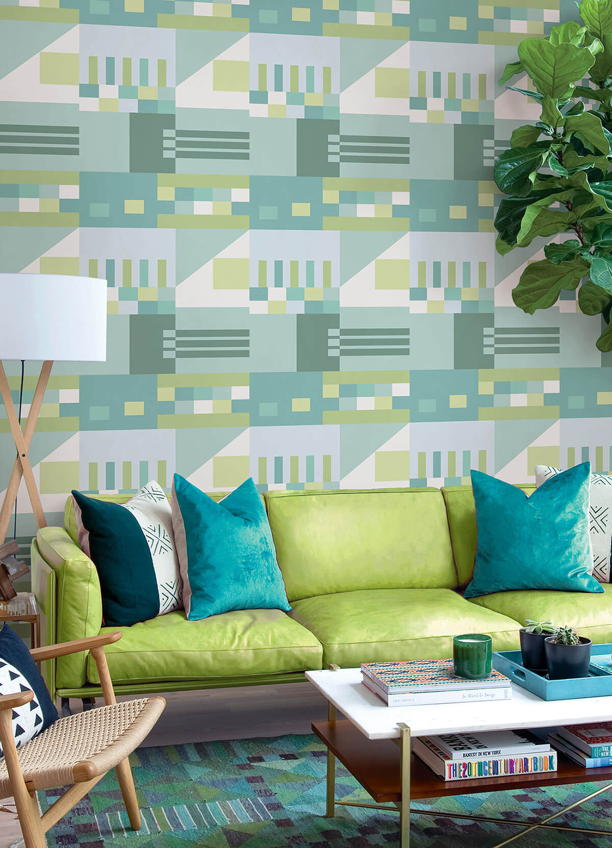 multi-cool-kiki-shapes-peel-and-stick-wallpaper-york-wallcoverings-aes4793 - York Wallcoverings Wallpaper