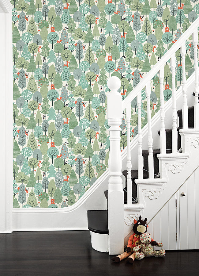 Quillen Green Forest Wallpaper - 4060-51604 - York Wallcovering
