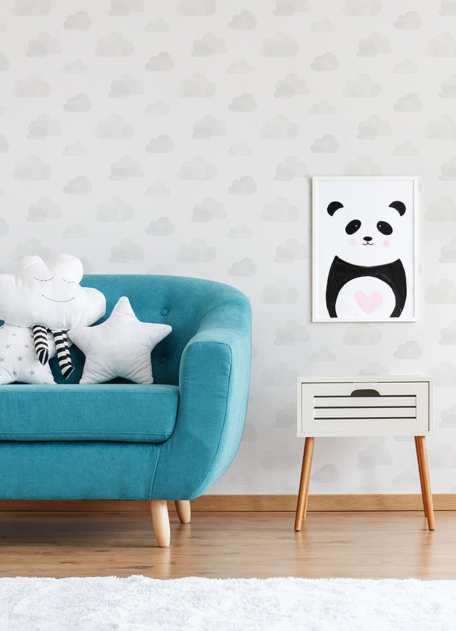 Irie Grey Clouds Wallpaper - 4060-138945- York Wallcovering