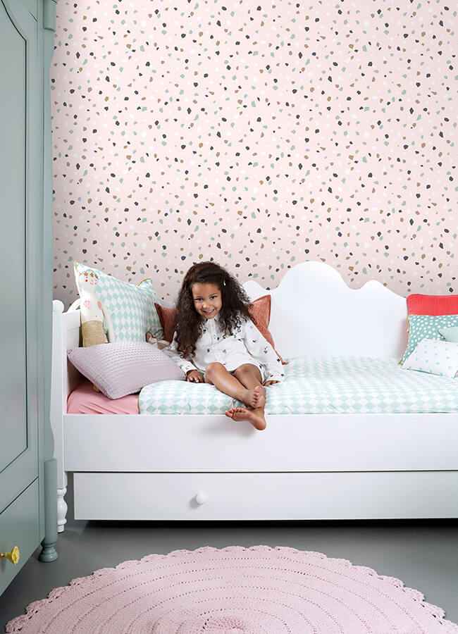 Ona Pink Terrazzo Wallpaper - York Wallcoverings - 4060-139035 - York Wallcoverings Wallpaper
