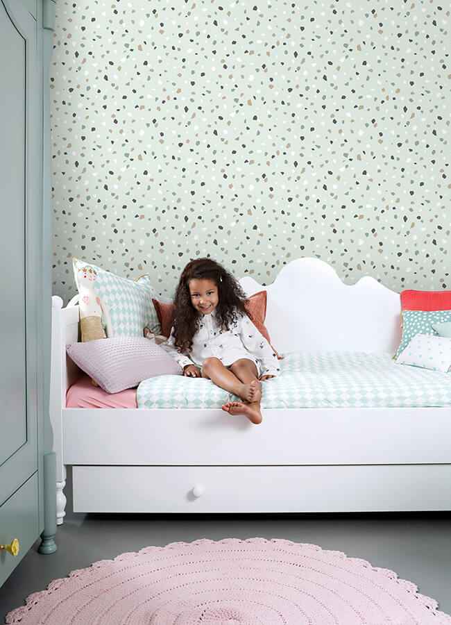 Ona Mint Terrazzo Wallpaper - York Wallcoverings - 4060-139036 - York Wallcoverings Wallpaper