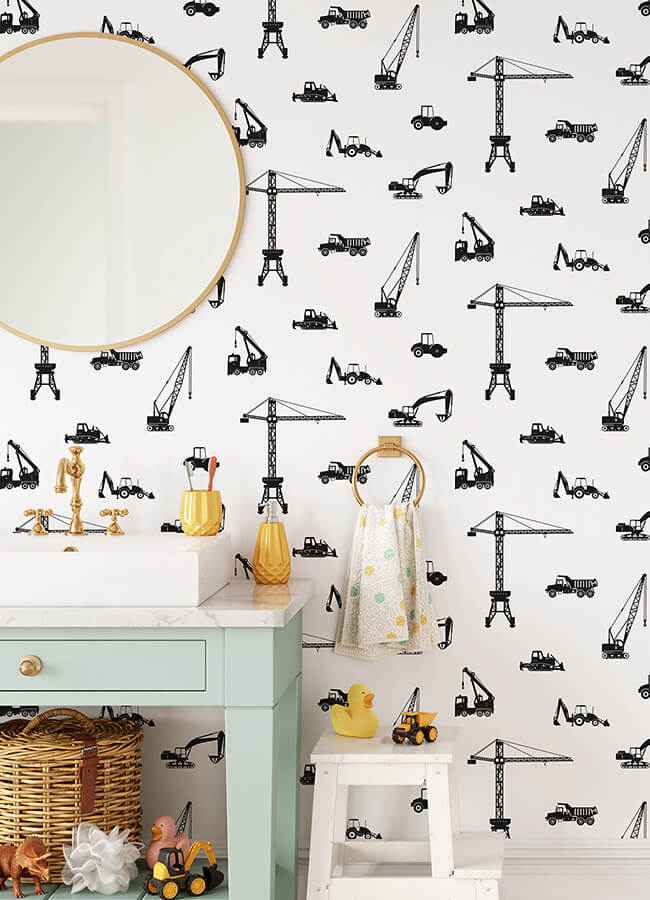 Eowyn Black Cranes Wallpaper - York Wallcoverings - 4060-139263 - York Wallcoverings Wallpaper