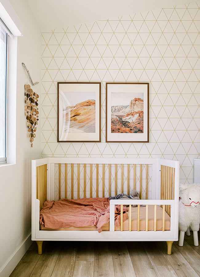 Leda Metallic Geometric Wallpaper - York Wallcoverings - 4060-347682 - York Wallcoverings Wallpaper