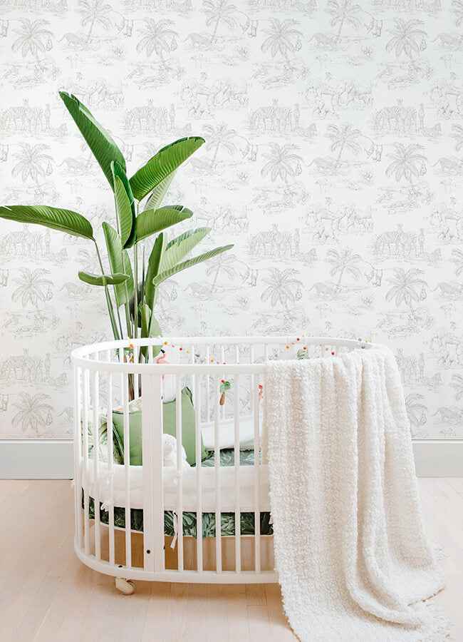 Boheme Platinum Animals Wallpaper - York Wallcoverings - 4060-347692 - York Wallcoverings Wallpaper