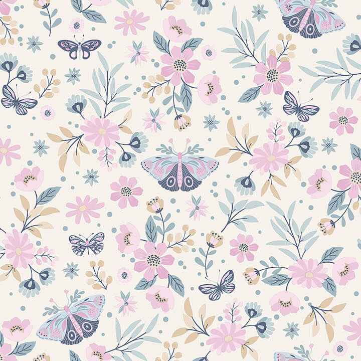 Zev Pink Butterfly Wallpaper - York Wallcoverings - 4060-58103