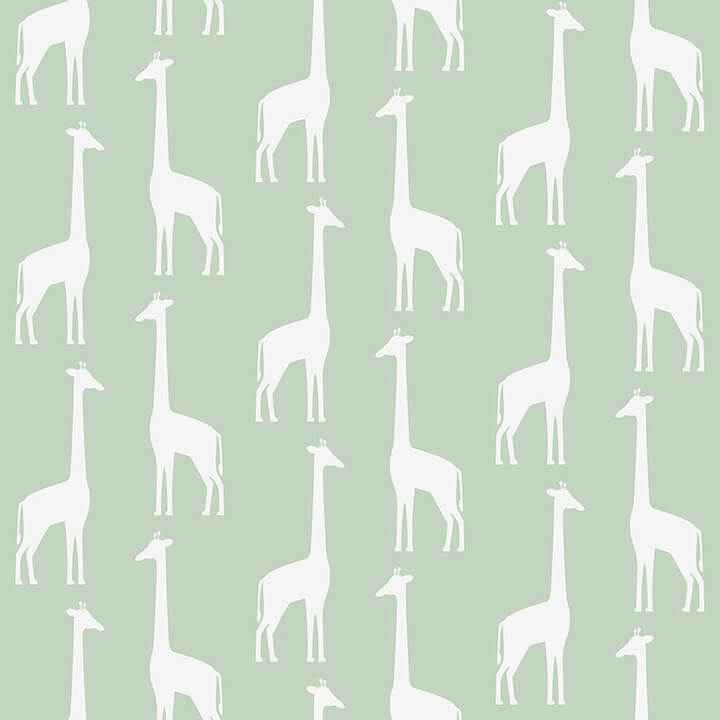 Vivi Sage Giraffe Wallpaper - York Wallcoverings - 4060-139058