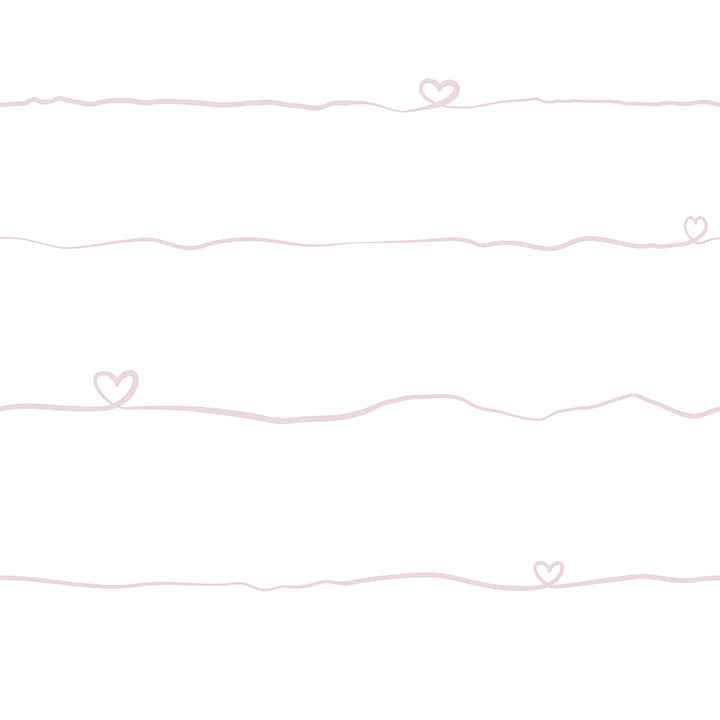 Love & Hearts Pink Script Wallpaper - York Wallcoverings - 4060-381402