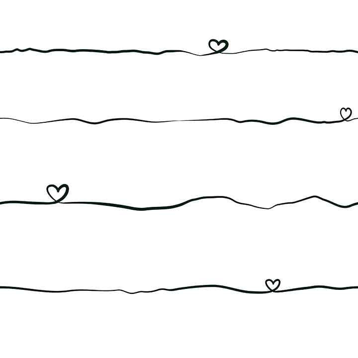 Love & Hearts Black Script Wallpaper - York Wallcoverings - 4060-381403 - York Wallcoverings Wallpaper