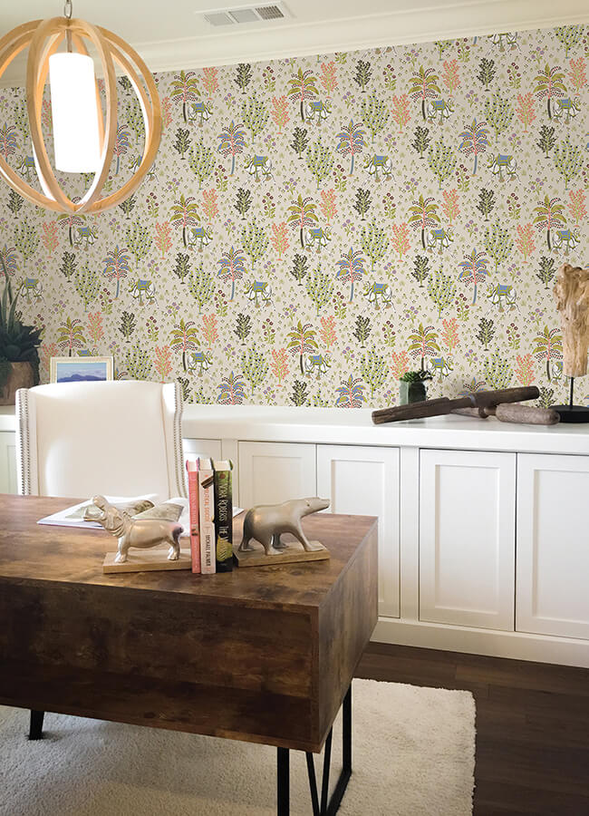 linen-camels-courtyard-peel-and-stick-wallpaper-york-wallcoverings-pfs4807 - York Wallcoverings Wallpaper