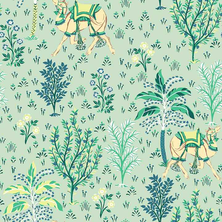 Avocado Camels Courtyard Peel and Stick Wallpaper - York Wallcoverings - PFS4809 - York Wallcoverings Wallpaper