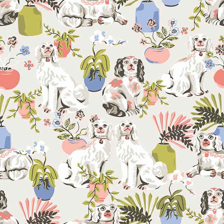 Stone Good Dog Peel & Stick Wallpaper - York Wallcoverings - PFS4812