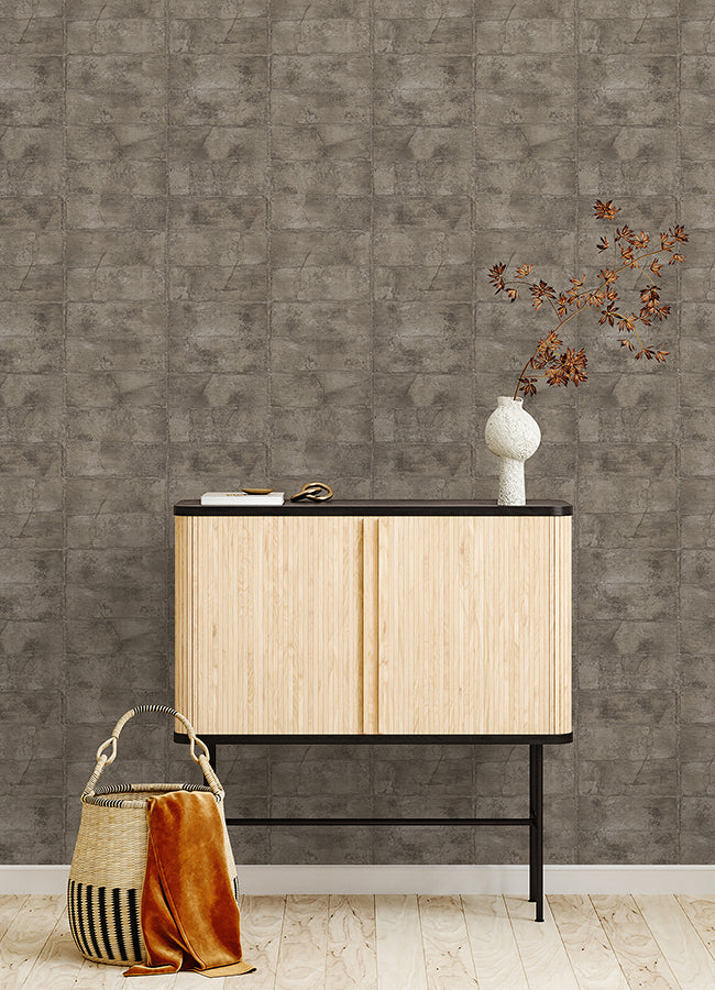 clay-dark-grey-stone-wallpaper-york-wallcoverings-4096-520163 - York Wallcoverings Papel pintado
