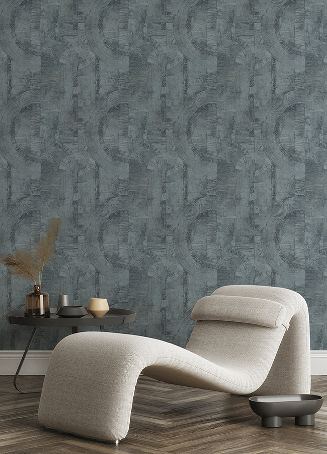 abe-blue-geo-wallpaper-york-wallcoverings-4096-554786 - York Wallpaper Wallpaper