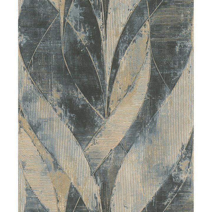 blake-denim-leaf-wallpaper-york-wallcoverings-4096-520064 - York Wallcoverings Wallpaper