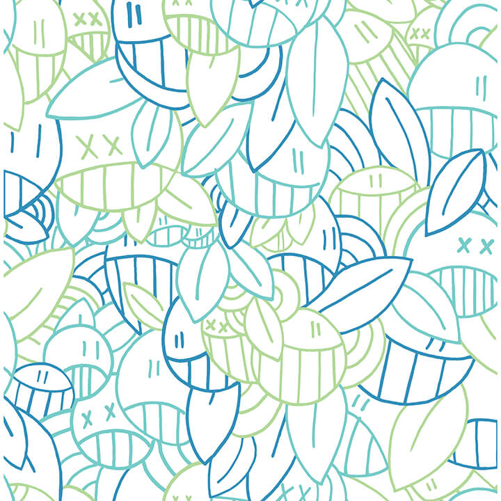 multi-cool-floral-sequence-peel-and-stick-wallpaper-york-wallcoverings-aas4882 - York Wallcoverings Wallpaper