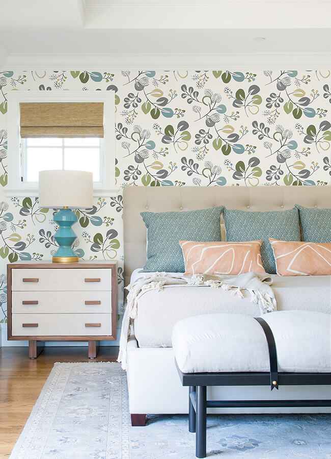 Jonah Green Leaf Trail Wallpaper - York Wallcoverings - 4066-25123 - York Wallcoverings Wallpaper