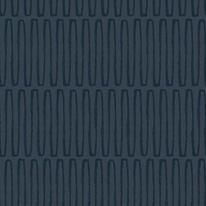 Lars Navy Retro Wave Wallpaper - York Wallcoverings - 4066-26502 - York Wallcoverings Wallpaper