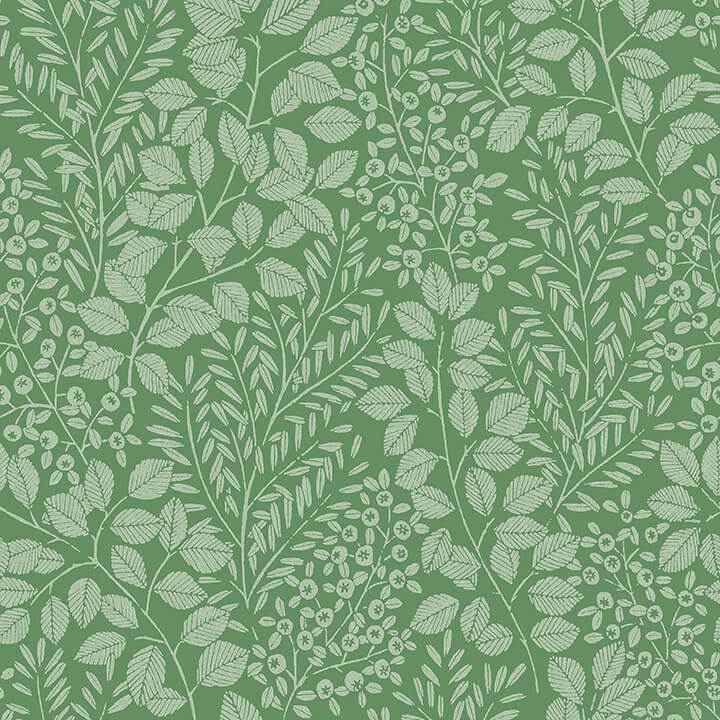 Elin Green Berry Botanical Wallpaper - York Wallcoverings - 4066-26515