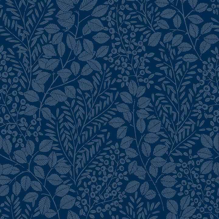 Elin Blue Berry Botanical Wallpaper - York Wallcoverings - 4066-26517 - York Wallcoverings Wallpaper