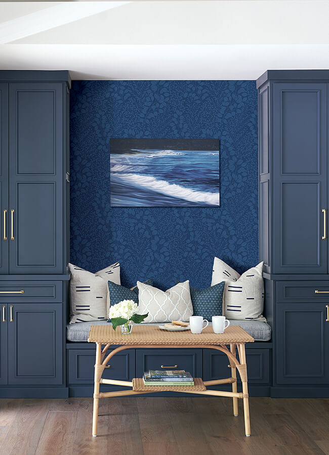 elin-blue-berry-botanical-wallpaper-york-wallcoverings-4066-26517 - York Wallcoverings Wallpaper