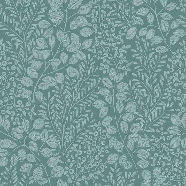 Elin Sky Blue Berry Botanical Wallpaper - York Wallcoverings - 4066-26518