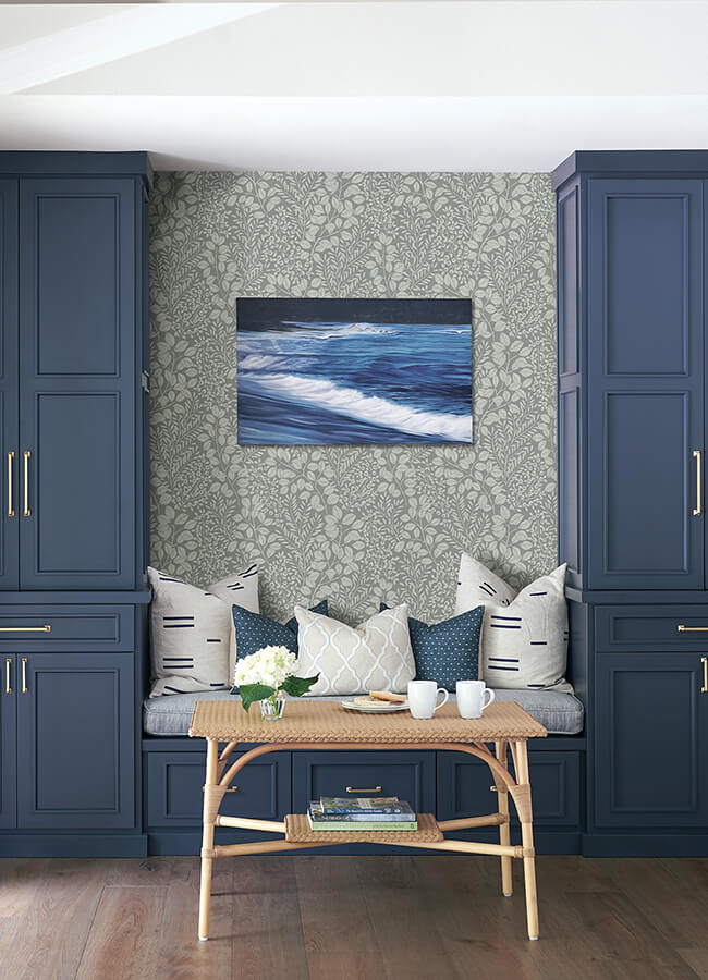 elin-charcoal-berry-botanical-wallpaper-york-wallcoverings-4066-26519 - York Wallcoverings Wallpaper