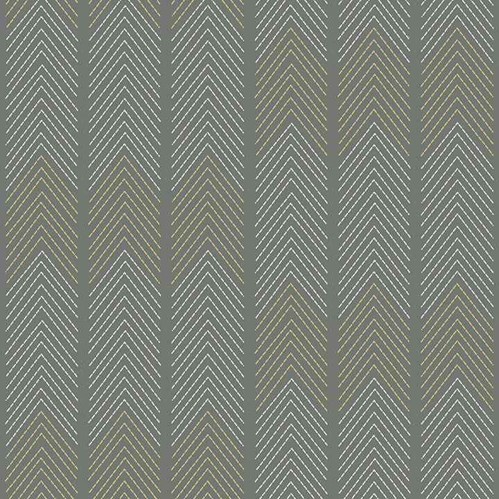 Nyle Dark Grey Chevron Stripes Wallpaper - York Wallcoverings - 4066-26529