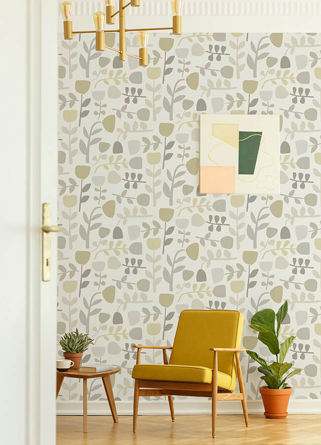 juni-neutral-abstract-tulips-wallpaper-york-wallcoverings-4066-26537 - York Wallcoverings Wallpaper