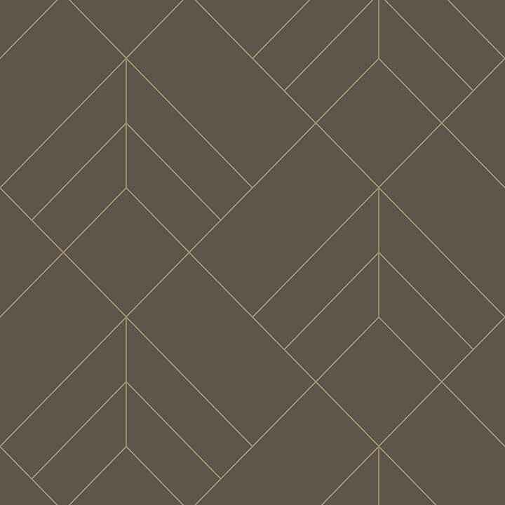 Sander Chocolate Geometric Wallpaper - York Wallcoverings - 4066-26549