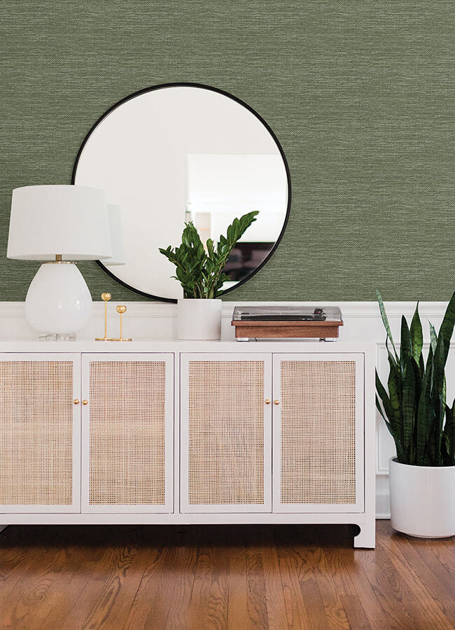 malin-moss-faux-grasscloth-wallpaper-york-wallcoverings-4066-26561 - York Wallcoverings Wallpaper