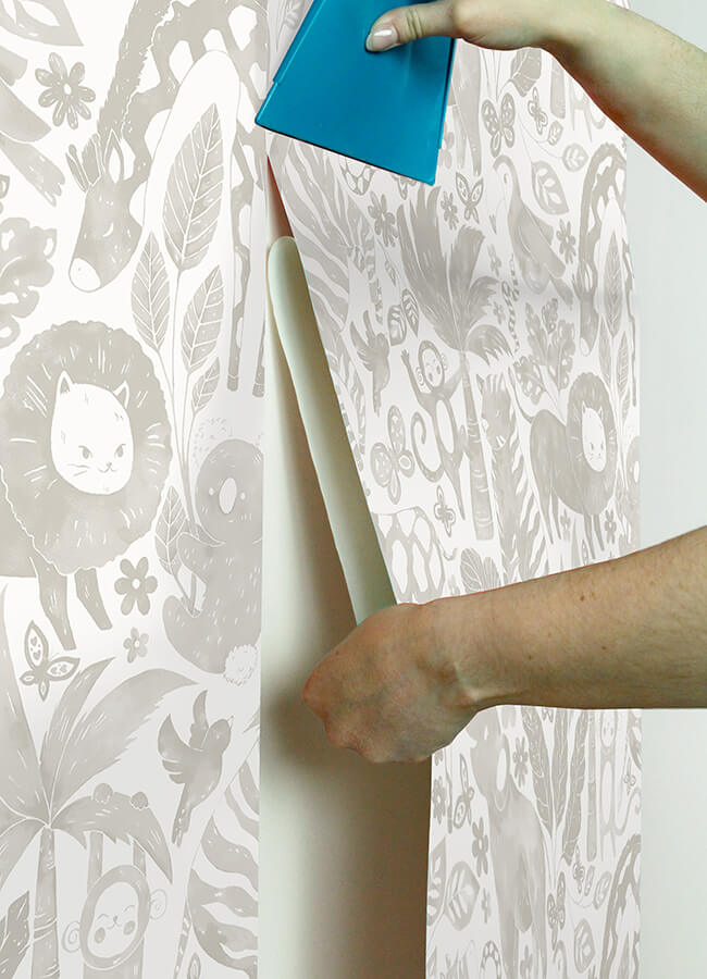 sweet-safari-taupe-peel-and-stick-wallpaper-york-wallcoverings-nus4852 - York Wallcoverings Wallpaper