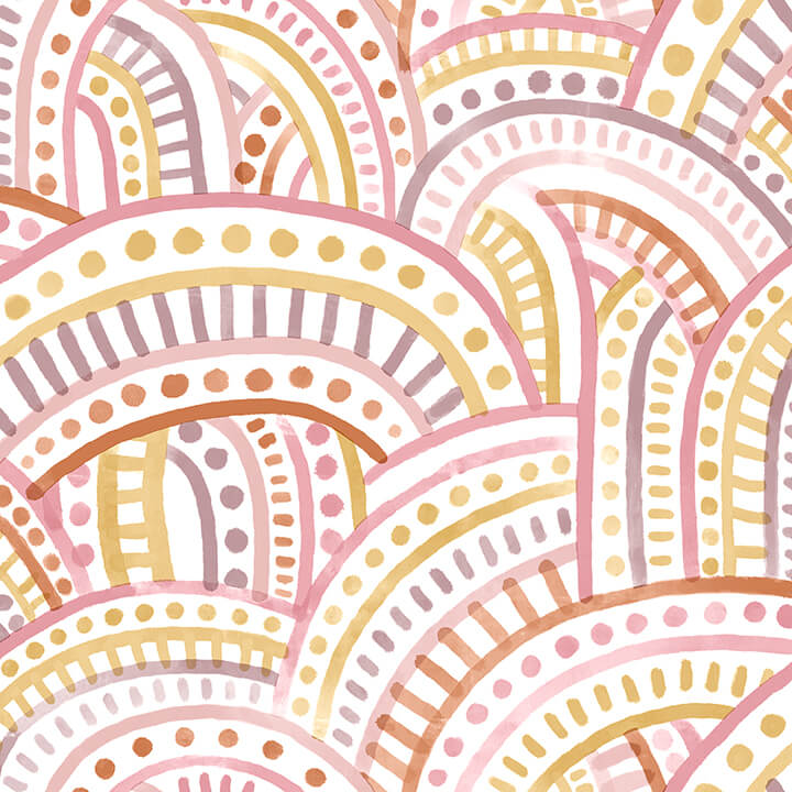 retro-rainbow-multi-warm-peel-and-stick-wallpaper-york-wallcoverings-nus4855 - York Wallcoverings Wallpaper