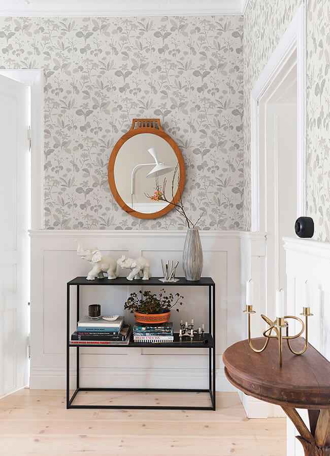 Magdalena Light Grey Dandelion Wallpaper - York Wallcoverings - 4080-92136 - York Wallcoverings Wallpaper