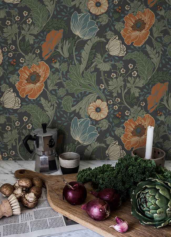 Anemone Multicolor Floral Wallpaper - York Wallcoverings - 4080-33003 - York Wallcoverings Wallpaper