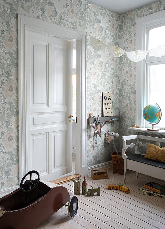 anemone-light-grey-floral-wallpaper-york-wallcoverings-4080-33000 - York Wallcoverings Papel pintado