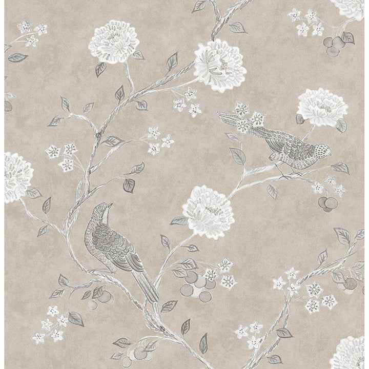 Wellesley Taupe Chinoiserie Wallpaper - York Wallcoverings - AST4969 - York Wallcoverings Wallpaper