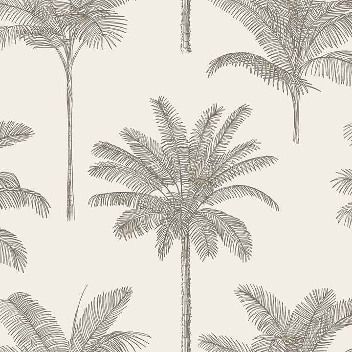 Taj Beige Palm Trees Wallpaper - York Wallcoverings - DD139163 - York Wallcoverings Wallpaper