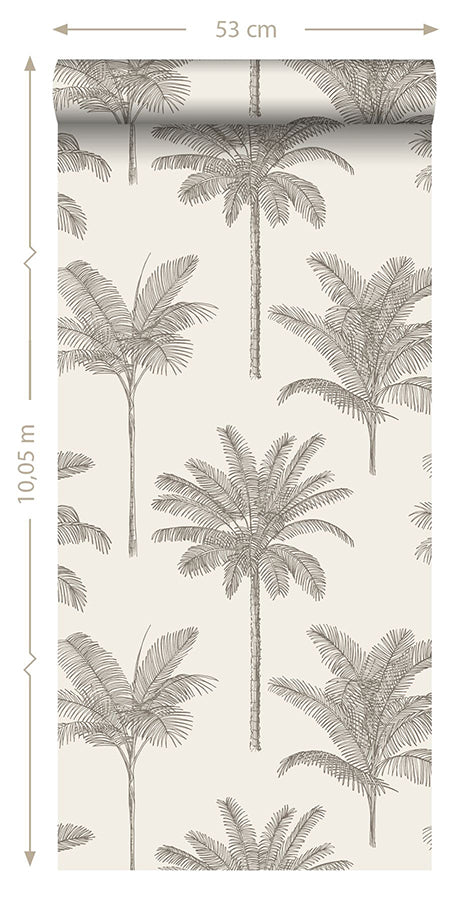 taj-beige-palm-trees-wallpaper-york-wallcoverings-dd139163 - York Wallcoverings Papel pintado