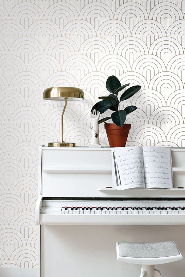 Lalique White Art Deco Motif Wallpaper - York Wallcoverings - DD139215 - York Wallcoverings Wallpaper
