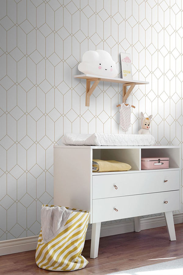 trilliant-white-art-deco-motif-wallpaper-york-wallcoverings-dd139223 - York Wallcoverings Papel pintado