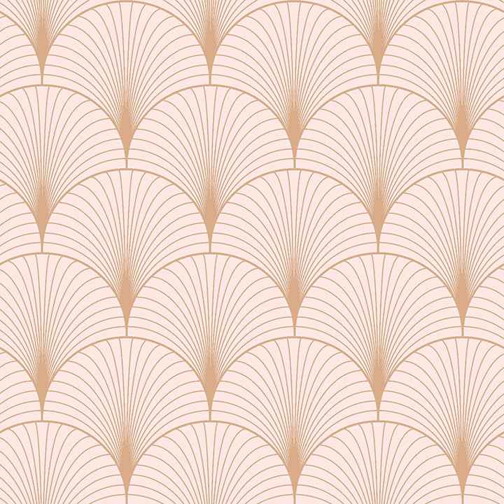 Lempicka Pink Art Deco Motif Wallpaper - York Wallcoverings - DD139229