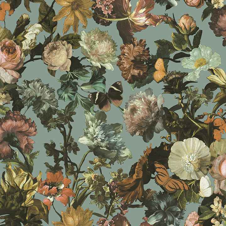 Zarinda Light Blue Flowers Wallpaper - York Wallcoverings - DD139292 - York Wallcoverings Wallpaper