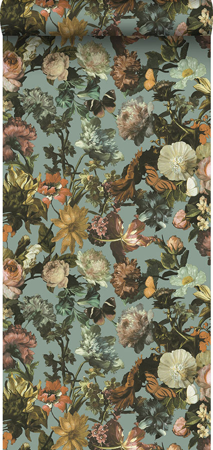 zarinda-light-blue-flowers-wallpaper-york-wallcoverings-dd139292 - York Wallcoverings Papel pintado