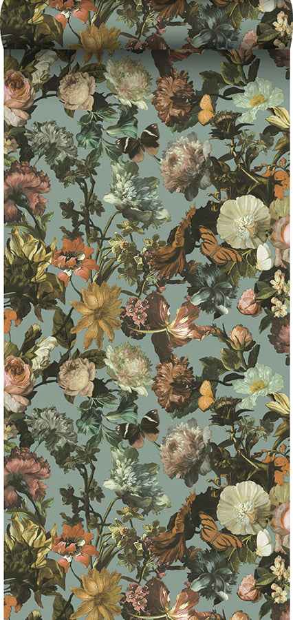 Zarinda Light Blue Flowers Wallpaper - York Wallcoverings - DD139292 - York Wallcoverings Wallpaper