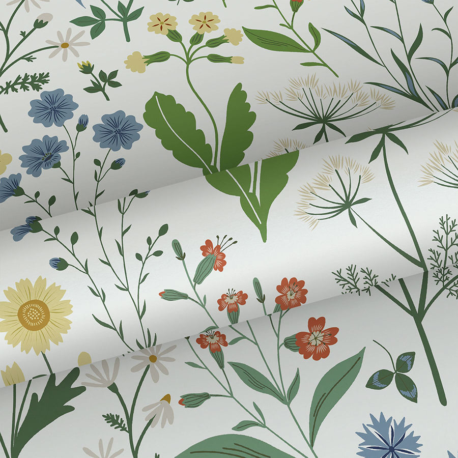 fiore-green-wildflowers-wallpaper-york-wallcoverings-dd139390 - York Wallpaper Wallpaper