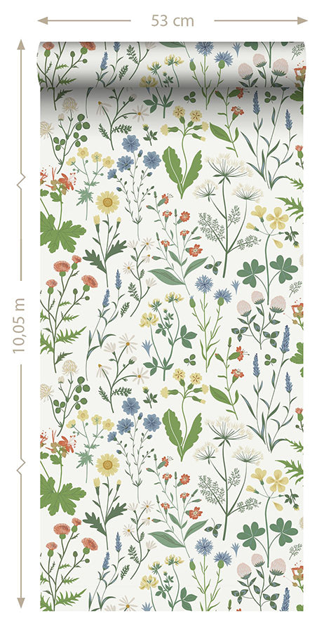 fiore-green-wildflowers-wallpaper-york-wallcoverings-dd139390 - York Wallpaper Wallpaper