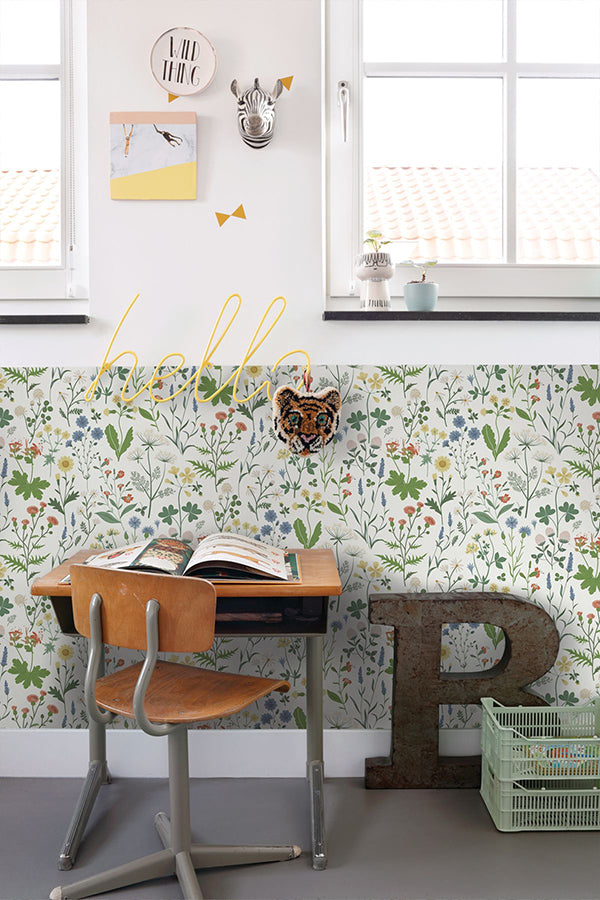 fiore-green-wildflowers-wallpaper-york-wallcoverings-dd139390 - York Wallpaper Wallpaper
