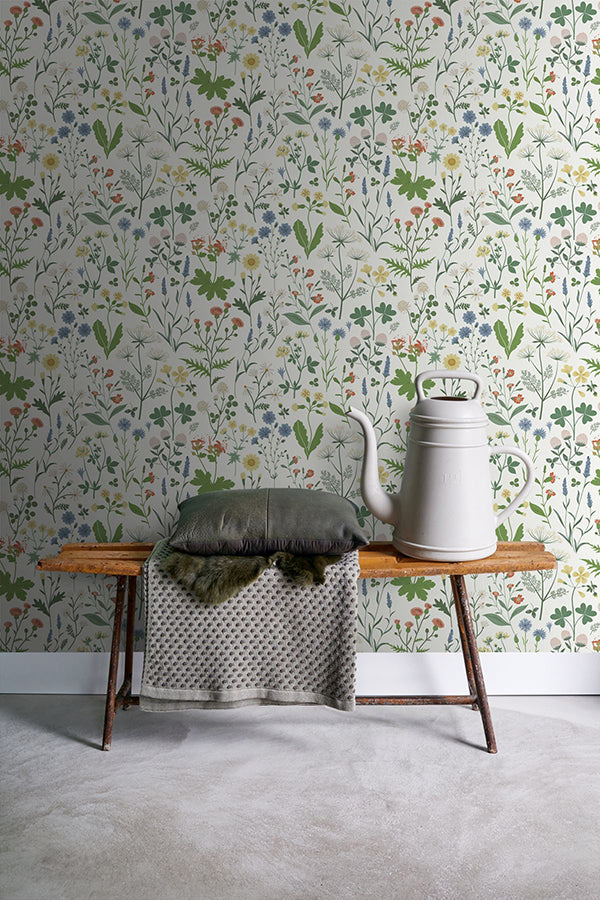 fiore-green-wildflowers-wallpaper-york-wallcoverings-dd139390 - York Wallpaper Wallpaper
