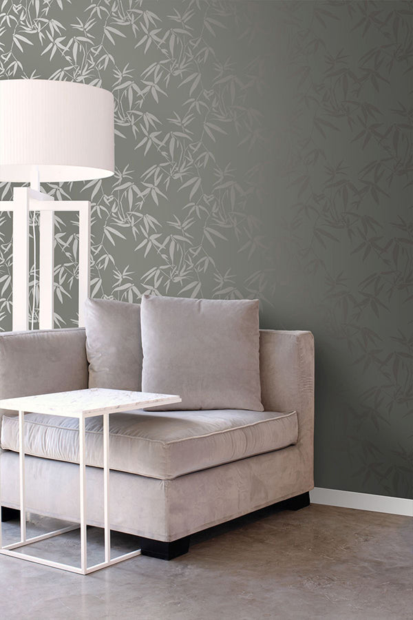 guadua-grey-bamboo-leaves-wallpaper-york-wallcoverings-dd347739 - York Wallcoverings Wallpaper