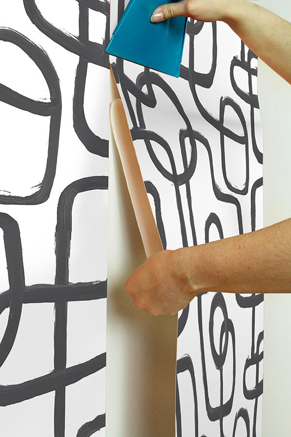 black-niko-peel-and-stick-wallpaper-york-wallcoverings-nus4940 - York Wallcoverings Wallpaper